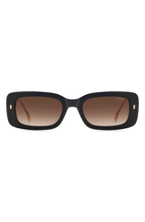53mm Gradient Rectangular Sunglasses in Black Beige/Brown Gradient