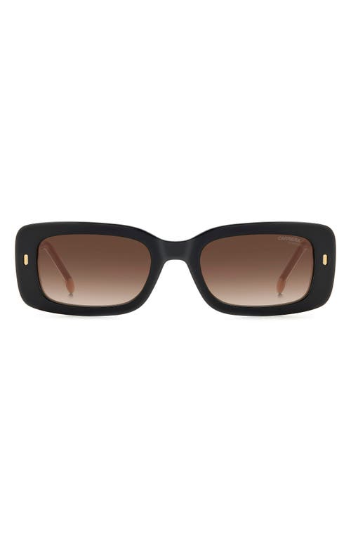 Carrera Eyewear 53mm Gradient Rectangular Sunglasses In Black Beige/brown Gradient