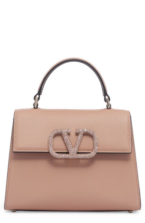 Small VSling Leather Top Handle Bag
