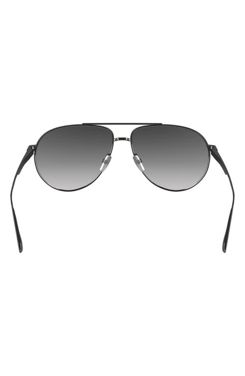 Shop Victoria Beckham V Line 61mm Aviator Sunglasses In Gun/grey Gradient