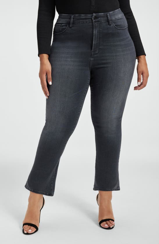 Good American Always Fits Good Straight High Waist Straight Leg Jeans In Black253