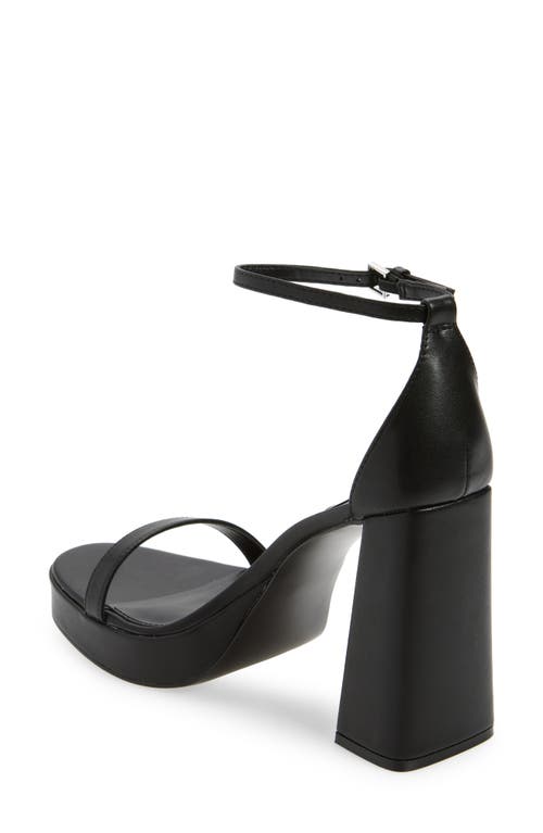 Steve Madden Veronika Platform Sandal In Black Leather