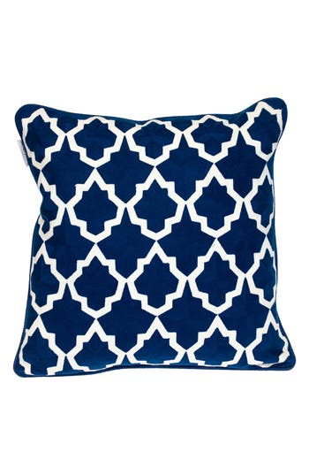 Parkland Collection Canita Embroidered Throw Pillow In Blue