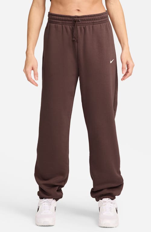 Nike Brown Sportswear Essential Collection Lounge Pants In Brown/sail