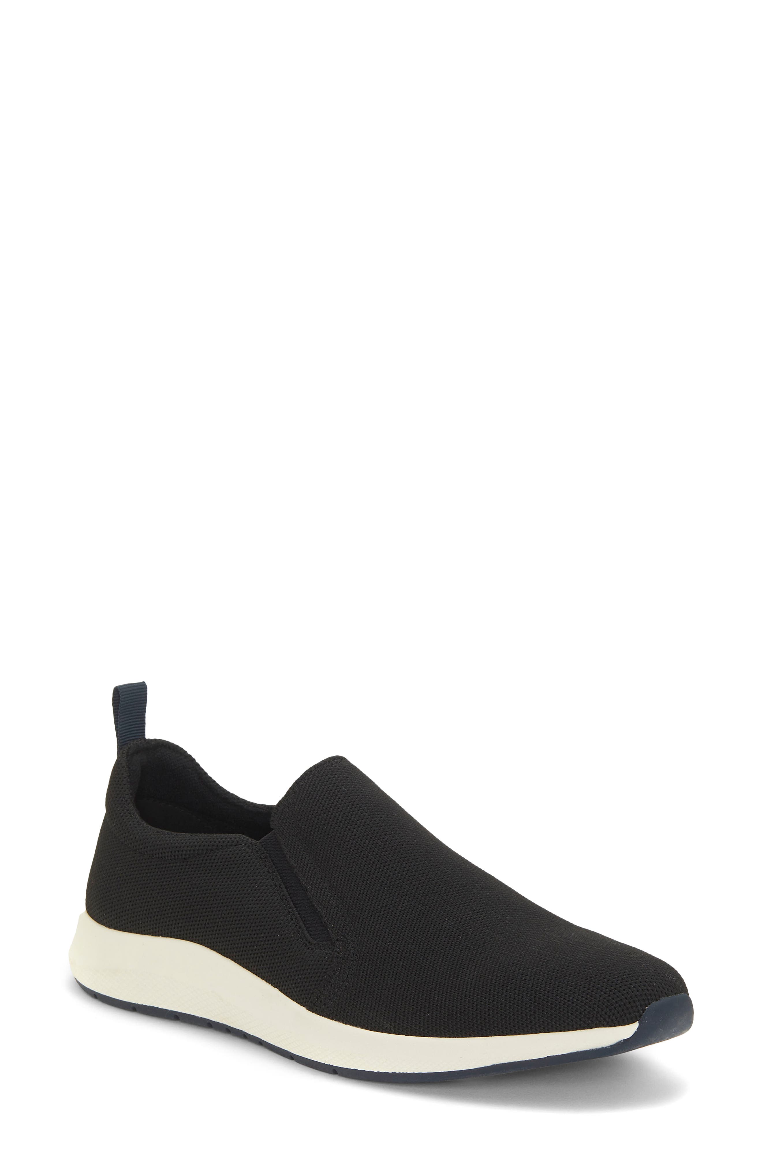 vince camuto black slip on sneakers