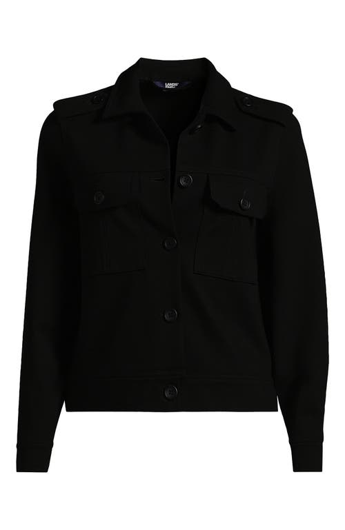 Shop Lands' End Ponte Vacation Jacket In Black