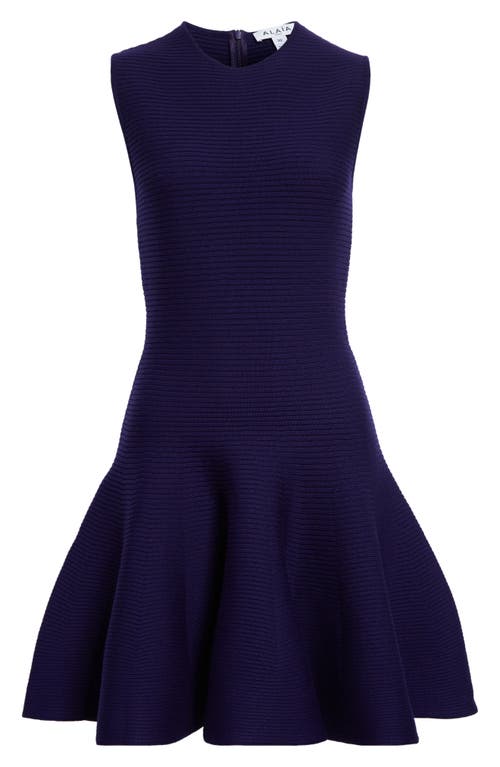 ALAÏA ALAÏA RIB WOOL BLEND SKATER MINIDRESS