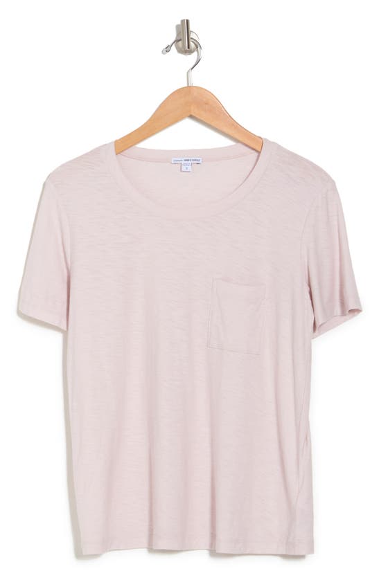 Shop James Perse Crew Neck Pocket T-shirt In Rinse