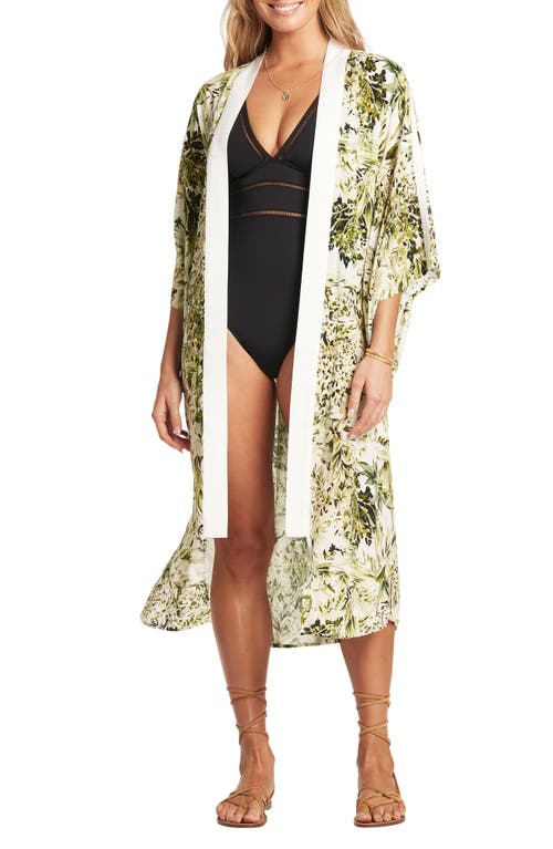 Sea Level Floral Open Front Belted Cover-Up at Nordstrom,