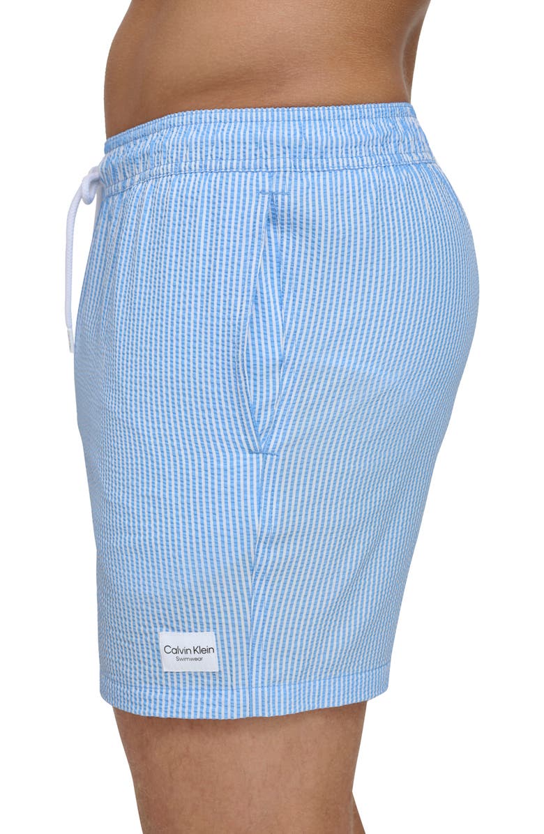 Calvin Klein Modern Euro Seersucker Swim Trunks Nordstromrack