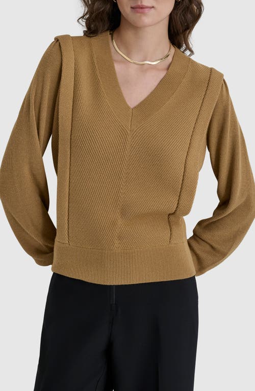 Shop Dkny Flange Sweater In Truffle