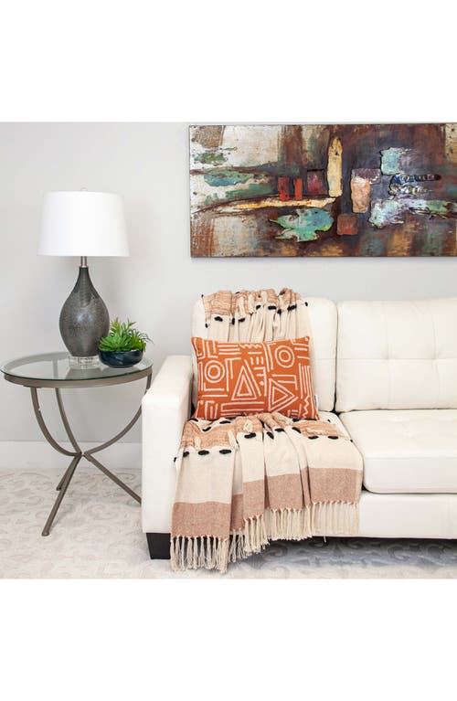 Parkland Collection Inca Fringe Throw Blanket In Brown