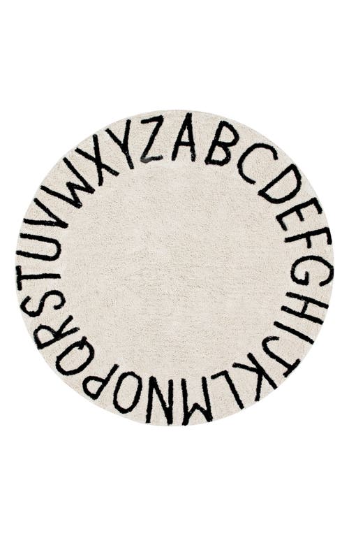 Lorena Canals A to Z Rug in Round Black at Nordstrom