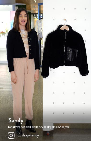 faux shearling bomber