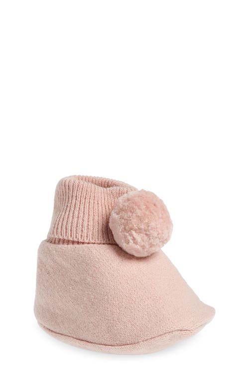 Pink Lemonade Pompom Cotton Bootie In Pink