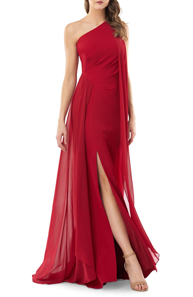 Carmen marc valvo infusion crepe evening gown Clearance