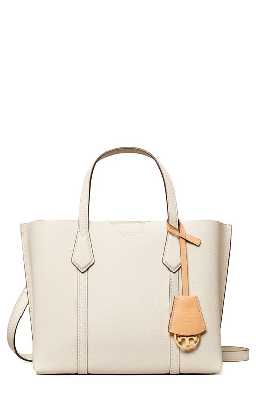 Tory Burch Perry Small Triple Compartment Leather Tote in New Ivory at Nordstrom