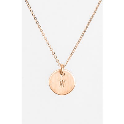 Nashelle 14K-Rose Gold Fill Initial Mini Disc Necklace