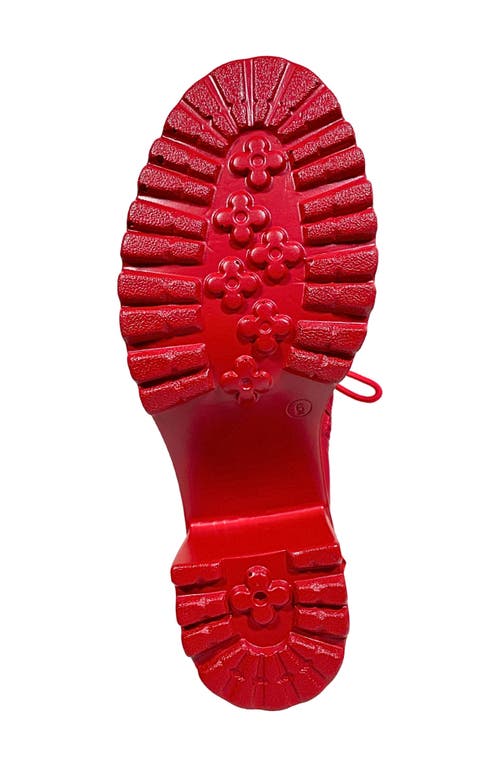 Ninety Union Thunder Lug Sole Boot In Red
