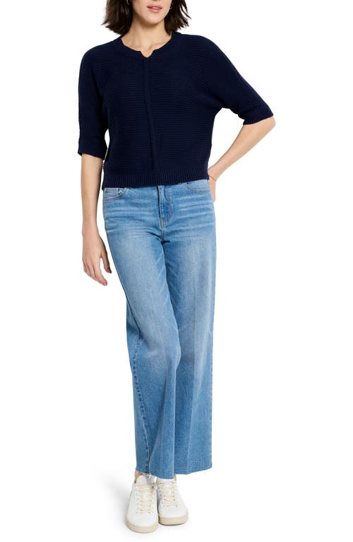 Shop Nic + Zoe Nic+zoe Easy Texture Sweater In Dark Indigo