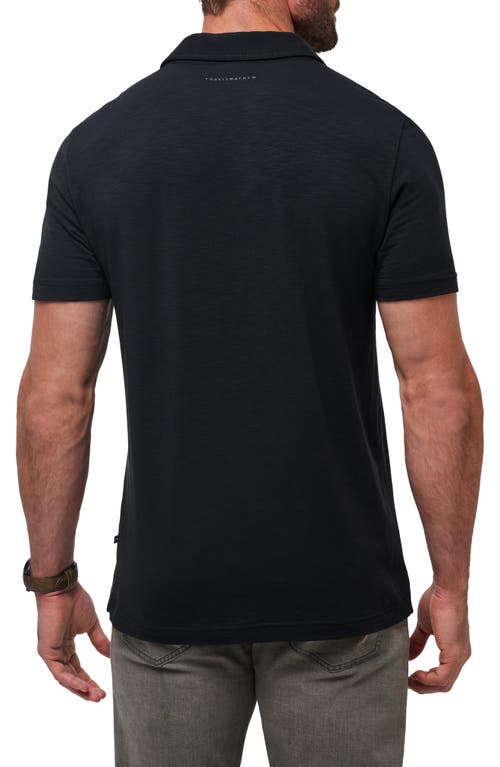 Travismathew Cloud Slub Pocket Polo In Black