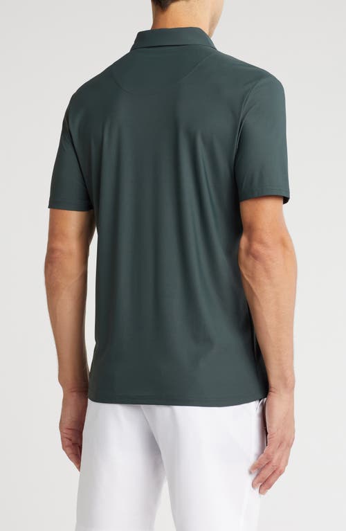 Tom Baine Performance Polo In Hunter Green