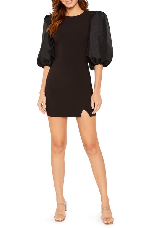 LIKELY Clover Balloon Sleeve Minidress in Black at Nordstrom, Size 6