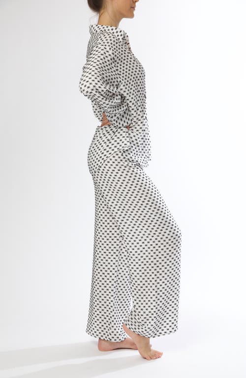 Andine Essen Le Marais Cotton Button-up Shirt In White And Black