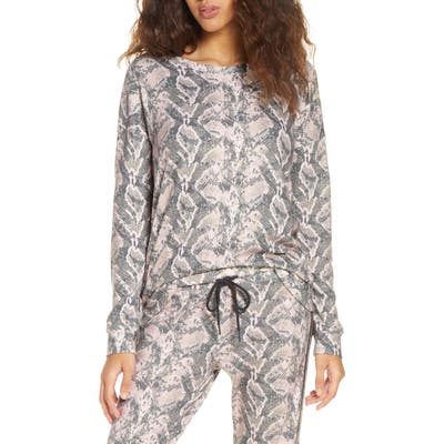 Pj Salvage Animal Print Pajama Top, Pink