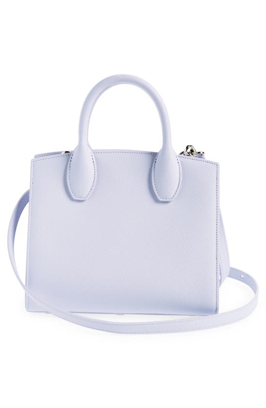 Shop Ferragamo Mini Studio Box Leather Top Handle Bag In New Lavander