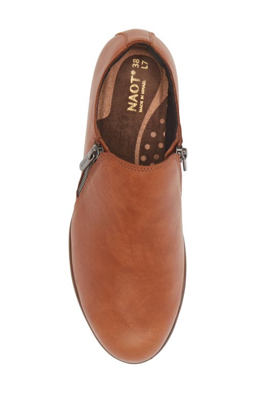 Shop Naot Autan Zip Loafer In Brown Peanut Leather