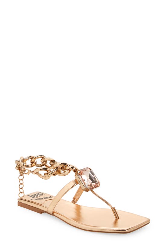Shop Jeffrey Campbell Ring On It Sandal In Rose Gold Combo