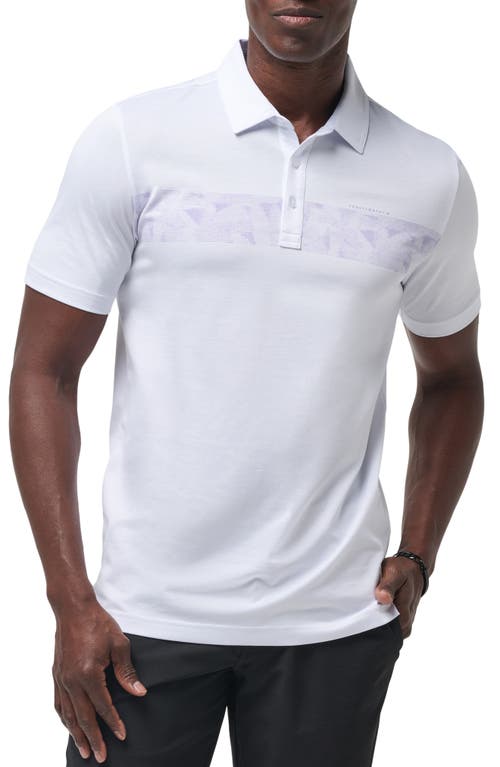 Shop Travismathew Bigger Boat Chest Stripe Polo In White