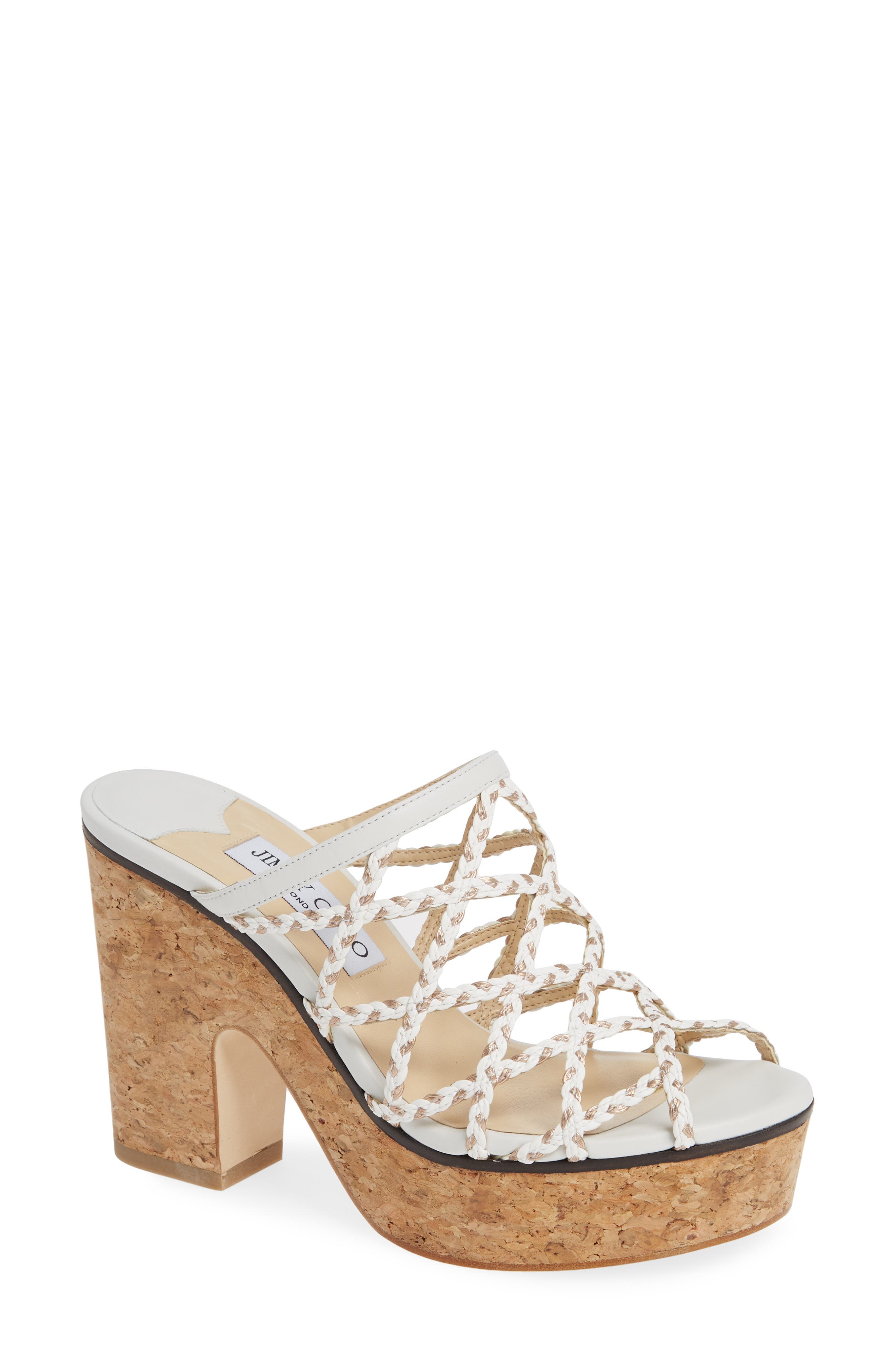 Jimmy Choo Dallina Platform Slide Sandal, White