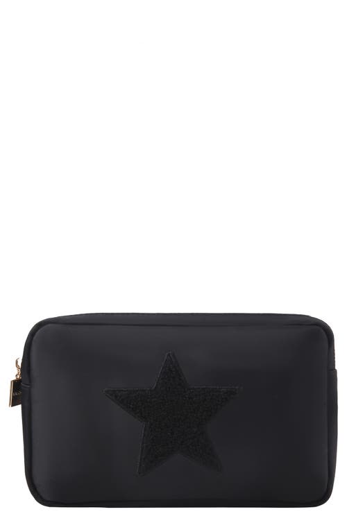 Medium Star Cosmetics Bag in Black/Black