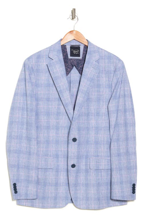 Shop Original Penguin Single Breasted Two-button Linen Blend Sport Coat In Blue/pink