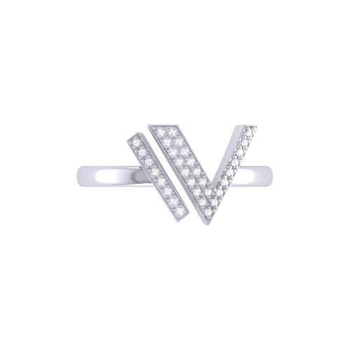 Shop Luvmyjewelry Visionary Iv Open Sterling Silver Diamond Ring