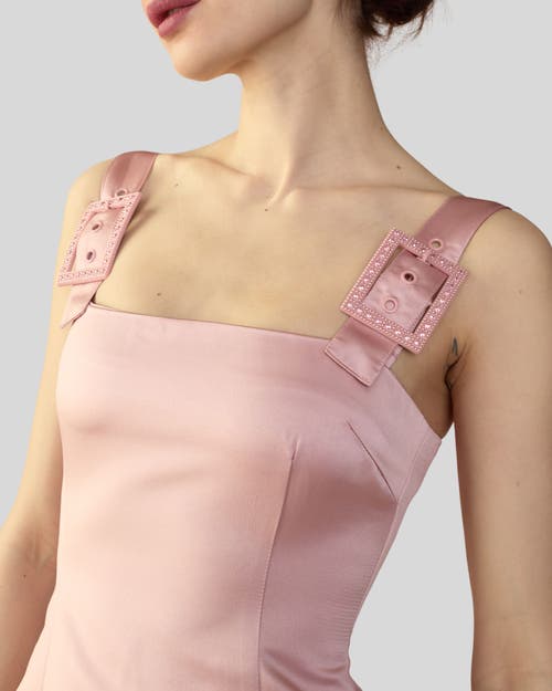 Shop Cynthia Rowley Gigi Satin Dress In Pink
