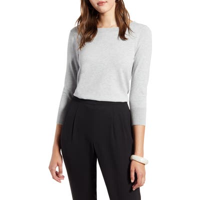 Halogen V-Back Sweater, Grey