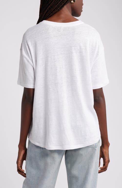 Shop Nordstrom Linen Pocket T-shirt In White