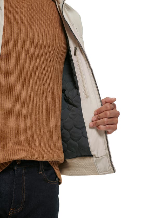 Dockers Quilted Lined Flight Bomber Jacket In Stone