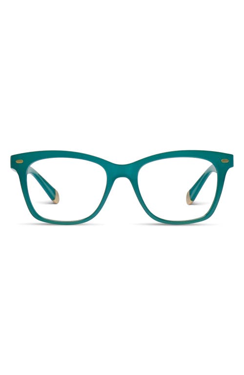 Peepers Poppy 50mm Square Blue Light Blocking Glasses in Teal