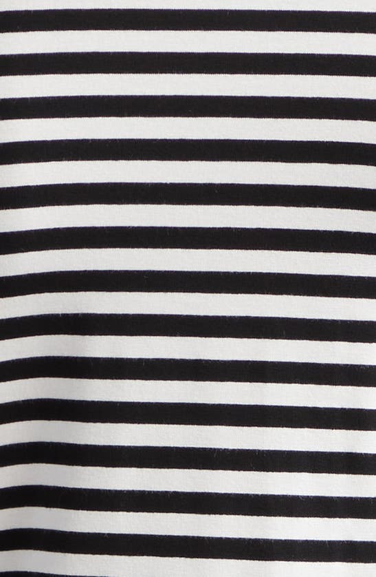 Shop L Agence Tess Stripe T-shirt In Black/ White Stripe