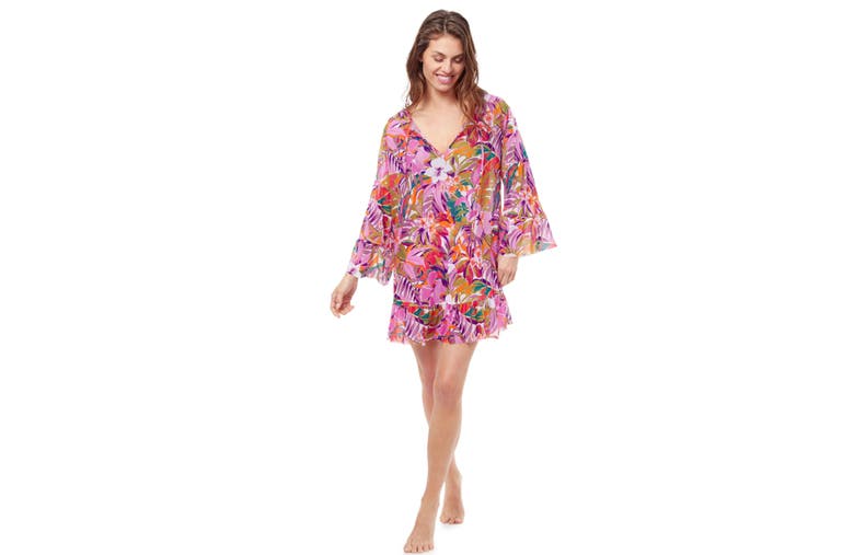 Shop Profile By Gottex Tropikaia Cover-up Dress In Multi