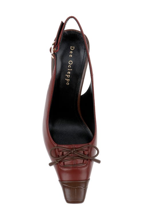 Shop Dee Ocleppo Fremont Slingback Pump In Rust Leather