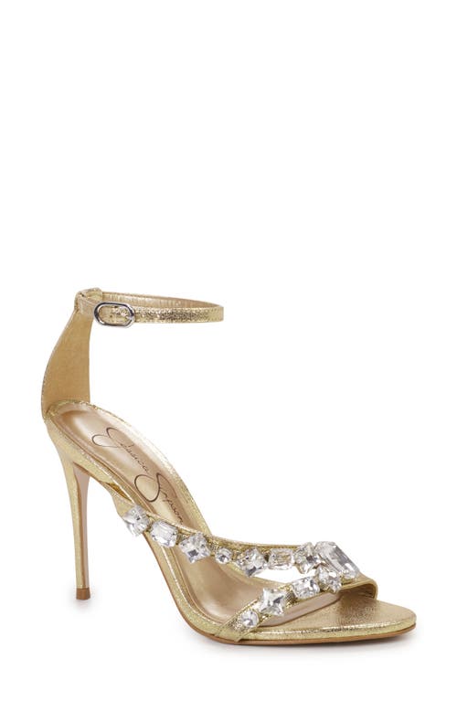 Jessica Simpson Raela Ankle Strap Sandal in Gold at Nordstrom, Size 5