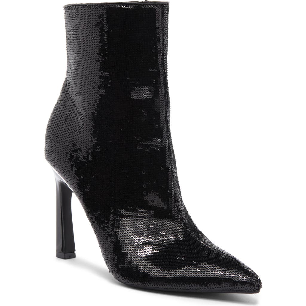 Nine West Baey Pointed Toe Bootie In Black/black