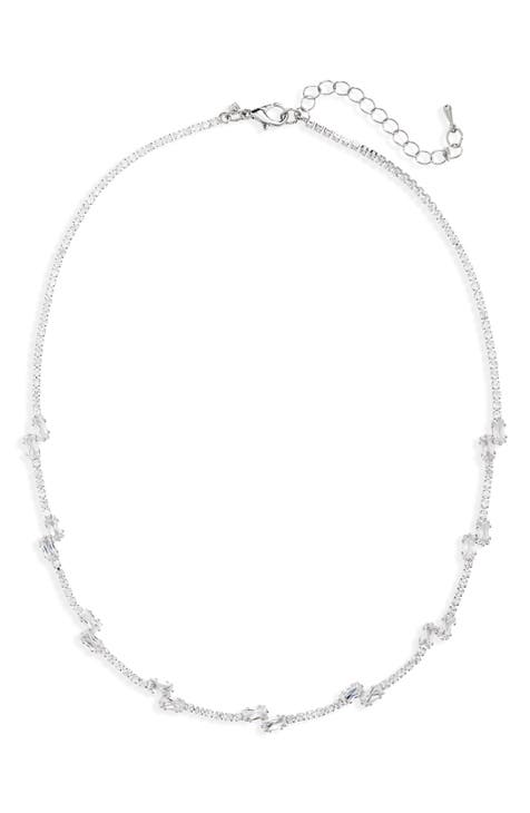 Staggered Rhinestone Necklace