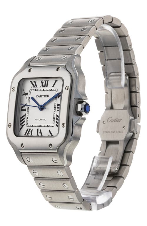 Shop Watchfinder & Co. Cartier  2018 Santos De Cartier Automatic Bracelet Watch, 35mm In Silver