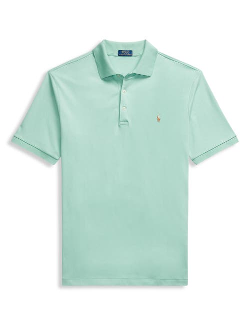 Shop Polo Ralph Lauren Soft Touch Polo Shirt In Celadon